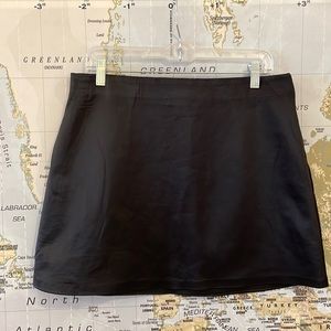 Zara Satin Sateen Mini Skirt Large